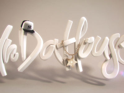 InDaHouse Typo 3d creactive design logo render typo typography vray