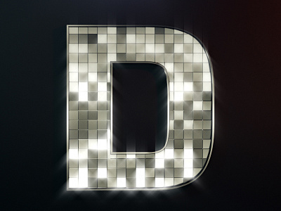 Day 4 Letter D 36daysoftype 3d creative design disco graphic letter lettering render type typo typography