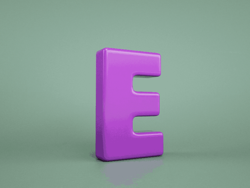 Day 5 Letter E 36daysoftype 3d creative design elastic graphic letter lettering render type typo typography