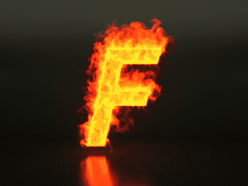 Day 6 Letter F 36daysoftype 3d cinema4d design fire graphic letter lettering render type typo typography