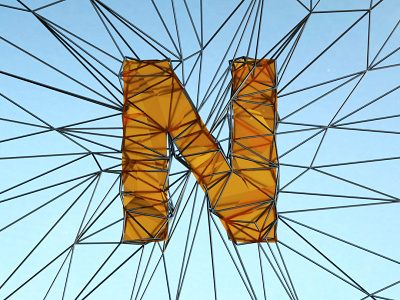 Day 14 Letter N 36daysoftype 3d design graphic letter lettering net render type typo typography web
