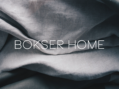 Bokser Home bedding branding logo minneapolis modern sanserif typogaphy