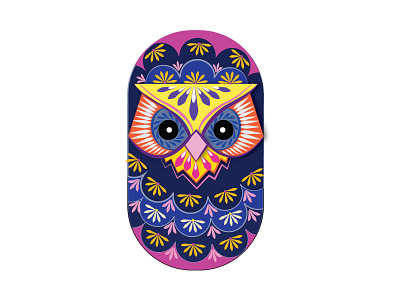 Bangladeshi Folk mask owl festival mask vector art