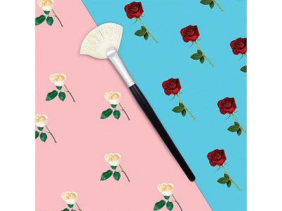 background design for products background brush floral makeup