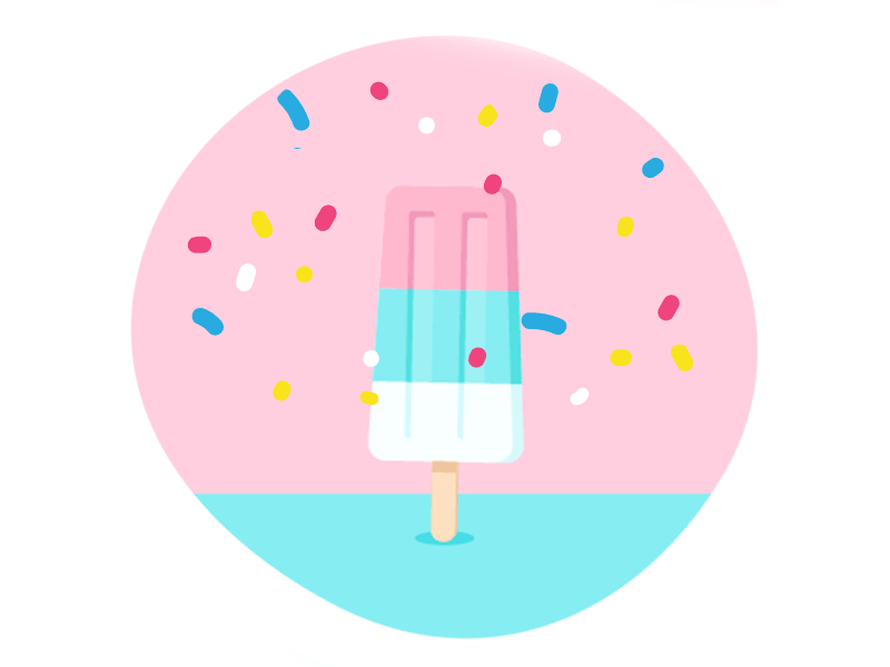 Ice Cream concept illustration pink summer