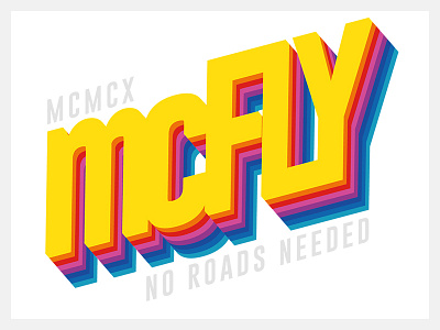 mcFly text only concept 2d art color design digital graphics illustration logo vector