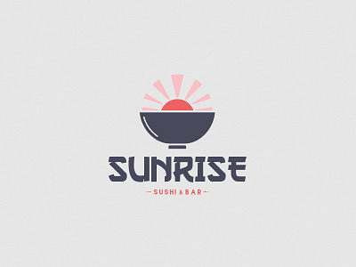 Sunrise Sushi and Bar concept 2d design digital flat graphics illustration logo vector