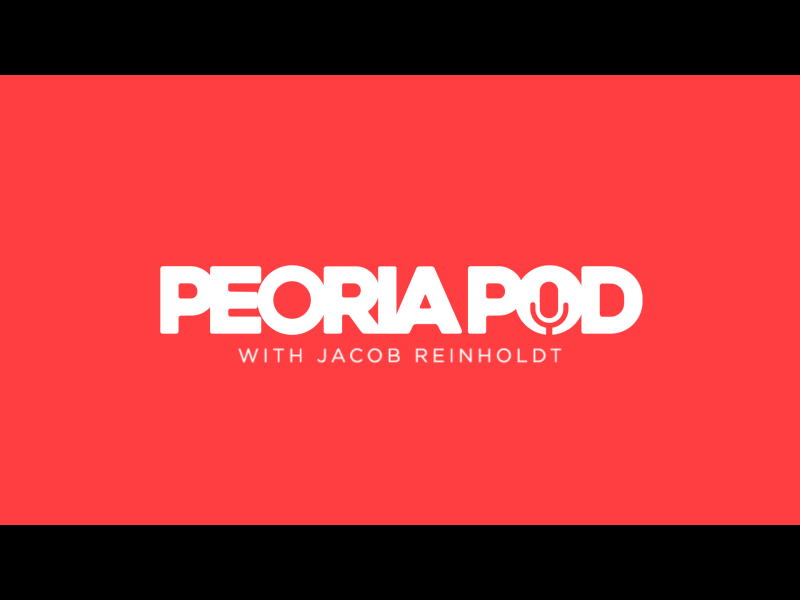 Peoria Pod Logo Animation 2d animation ae after affects after effects animation animated gif animated logo animation identity logo logo animation minimal motion animation podcast shape layers typography