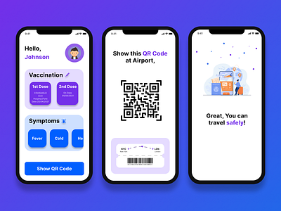 Health Passport App branding design illustration ios app design light theme minimal minimalism mobile app design mobile design simple design
