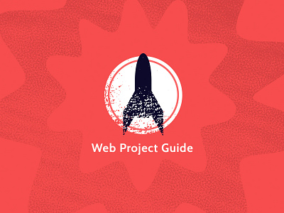 Web Project Guide Rocket icon logo rocket textured