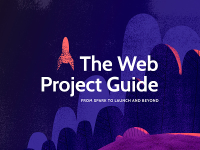The Web Project Guide Logo illustration logo rocket textured