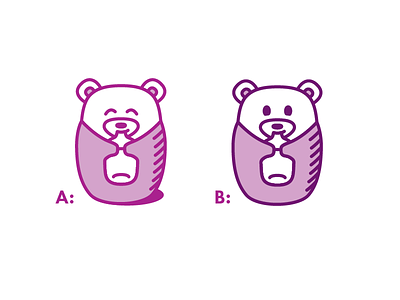 Baby Bear Options baby bear bottle icon monoline