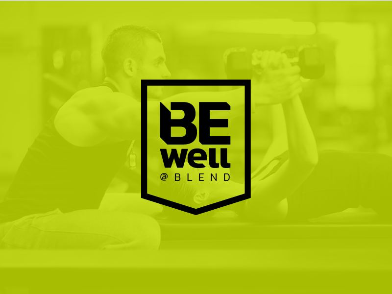 Be Well @ Blend logo option wellness logo badge fitness