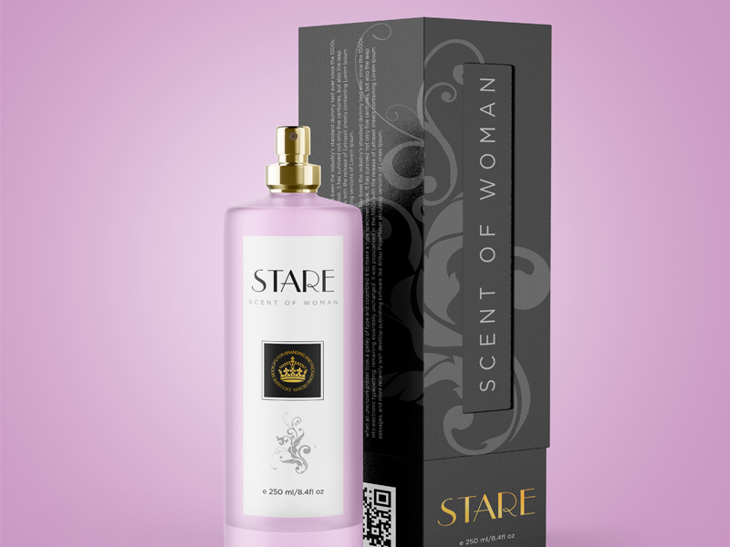 Download Perfume Bottle & Paper Box Mockup by İsrafil on Dribbble