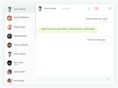 Mesenger design app chat mesenger