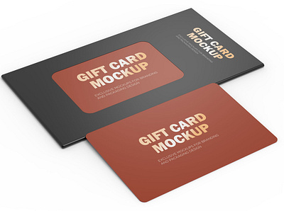 Gift Card in Envelope Mockup business card card mockup carton carton cover cover envelope folder gift gift card gift card mockup gold gold card gold label greeting card high angle high quality high qulality mockups hq matte