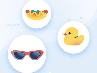 Part of the frame animation desighn duck glasses hotdog illustration internet stuff things vector