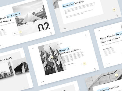Web design exercises-SEM black building color design layout museum plain web white