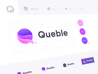 New Queble Branding branding logo purple queble team typeface