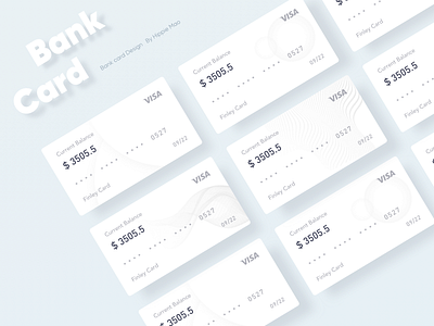 Bank Card Design bank card clean design white