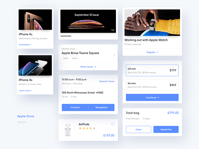 Apple Store Redesign Kit app apple store card clean color ios iphone xs layout redesign ui white
