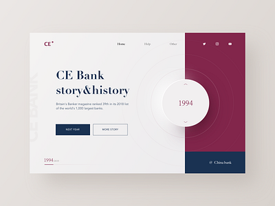 Cebank Web bank clean design layout rad story web year