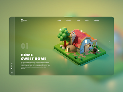 ORBIT - Projects page 3d object design isometric ui web design website