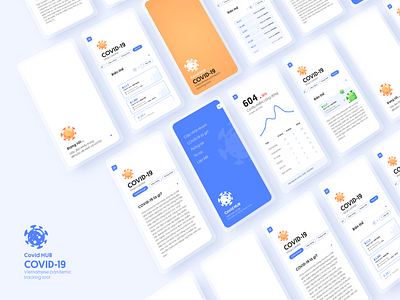 Covid HUB - Overview app application coronavirus covid covid 19 flatdesign ui ux virus