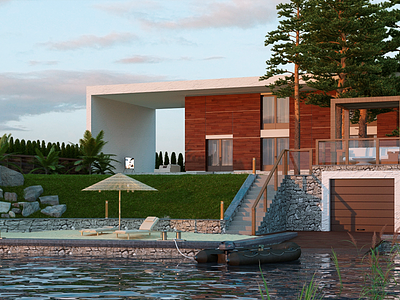 House modelling & render 3d house model render