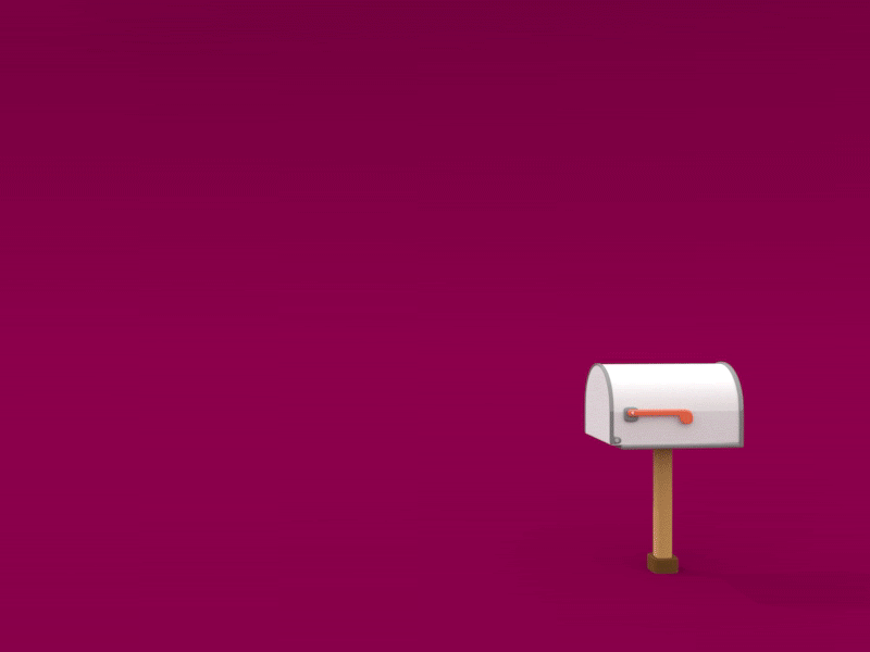 The Self Dribbbles 3d animation balloon debut hello dribbble low poly mail mailbox maya minimalist self the self