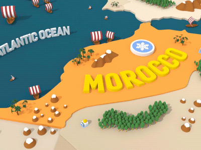 Map Animation egypt map morocco