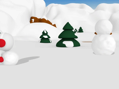 Snowman 3d animation character character animation disturb maya minimalist rigging snow snowing snowman winter