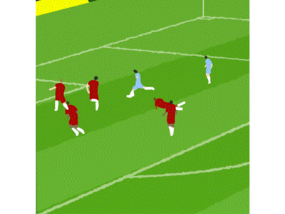 GOAL ! ! ! 2d 3d animation cel animation football goal mograph motion graphic pitch score