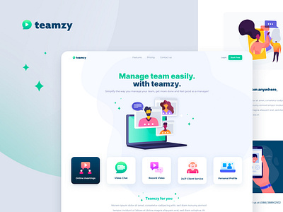 teamzy landing page