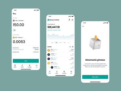Cryptocurrency Wallet App crypto cryptocurrency interface mobile ui ux wallet