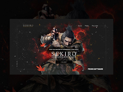 Sekiro: Shadows Die Twice Web Concept games redesign sekiro webdesign