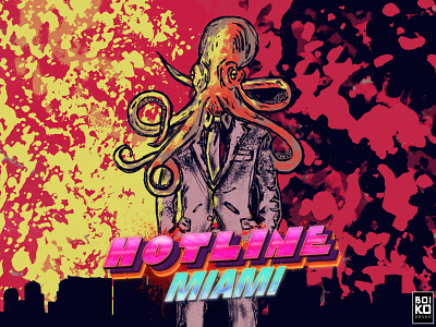 Hotline Miami illustration "Octopus Charlie"