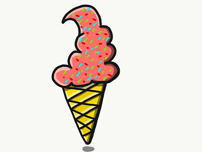 Ice cream cone ice cream strawberry