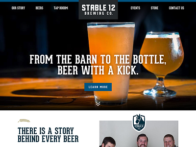 Stable 12 Brewing Company design invision ui webdesign website