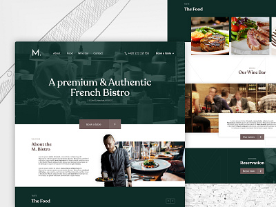 M. Bistro | Landing page food french landing page restaurant ui ux web webdesign website