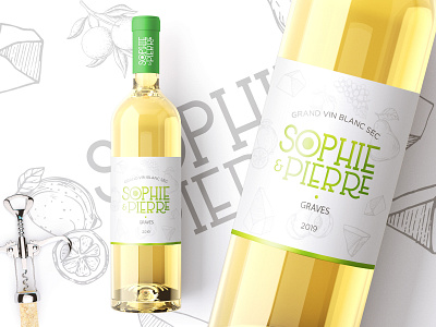 Sophie & Pierre | Label design branding label design label packaging wine wine label