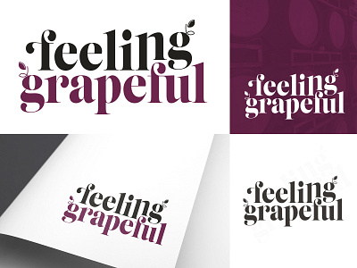 Feeling Grapeful | Logo design concept branding logo typography vector wine