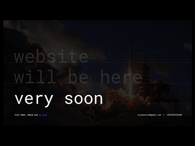 Coming Soon page commingsoon portfolio typography ui ux web