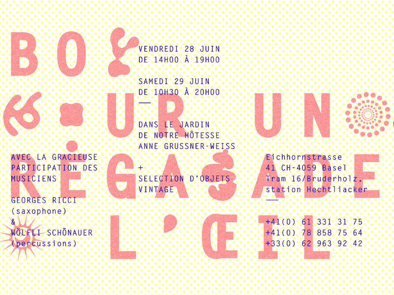 Régalade à l'œil [remake] animation art bespoke exhibition eye gif invitation type