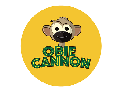 Obie the Squirrel Monkey branding logo vector