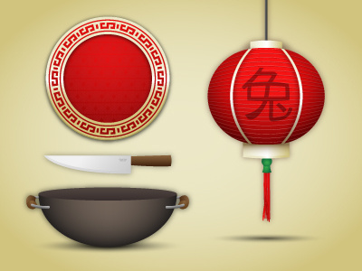 Chinese New Year asian chinese new year icons illustration