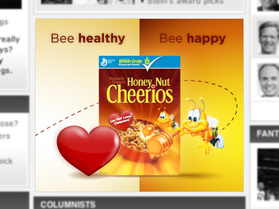 Banner Ad Concept banner ad cheerios clean marketing simple