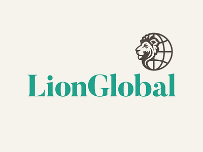 Lion Global brand lion logo serif