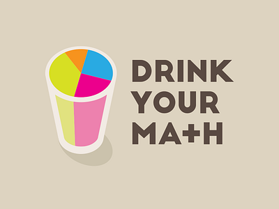 Drink Your Ma+h brand glass logo math
