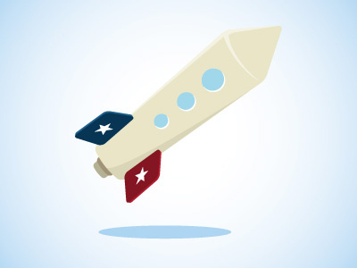 It's a rocket. flat vector illustration rocket